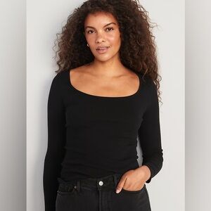 Old Navy Fitted Long-Sleeve Rib-Knit Top